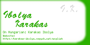 ibolya karakas business card